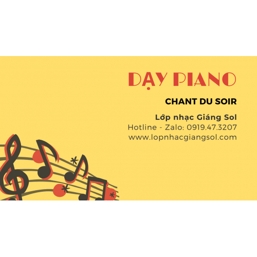 Hướng dẫn Piano Chant Du Soir (Khúc chiều Tà), Dạy đàn Piano Quận 12 || Lớp nhạc Giáng Sol Quận 12
